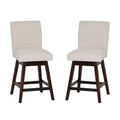 Linon Set of 2 Cyrus Swivel Counter Height Barstools Natural