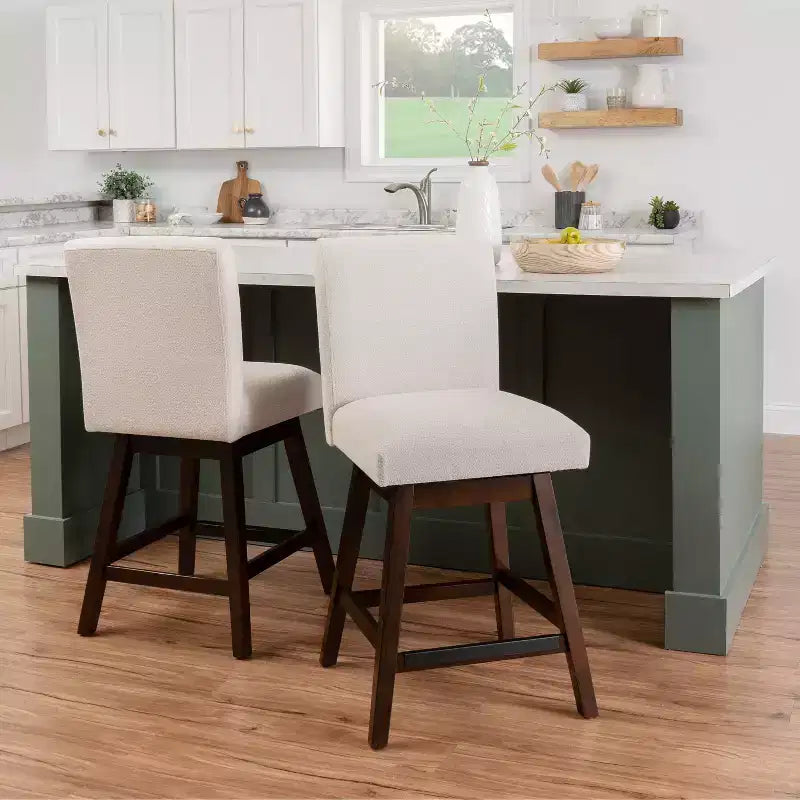 Tabourets de bar (bois couleur naturelle)