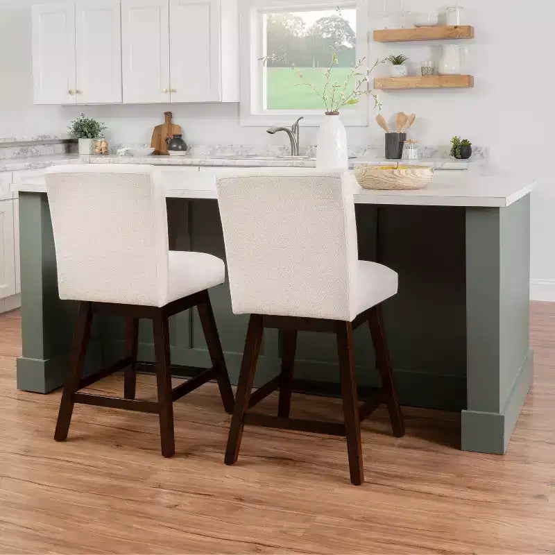 Tabourets de bar (bois couleur naturelle)