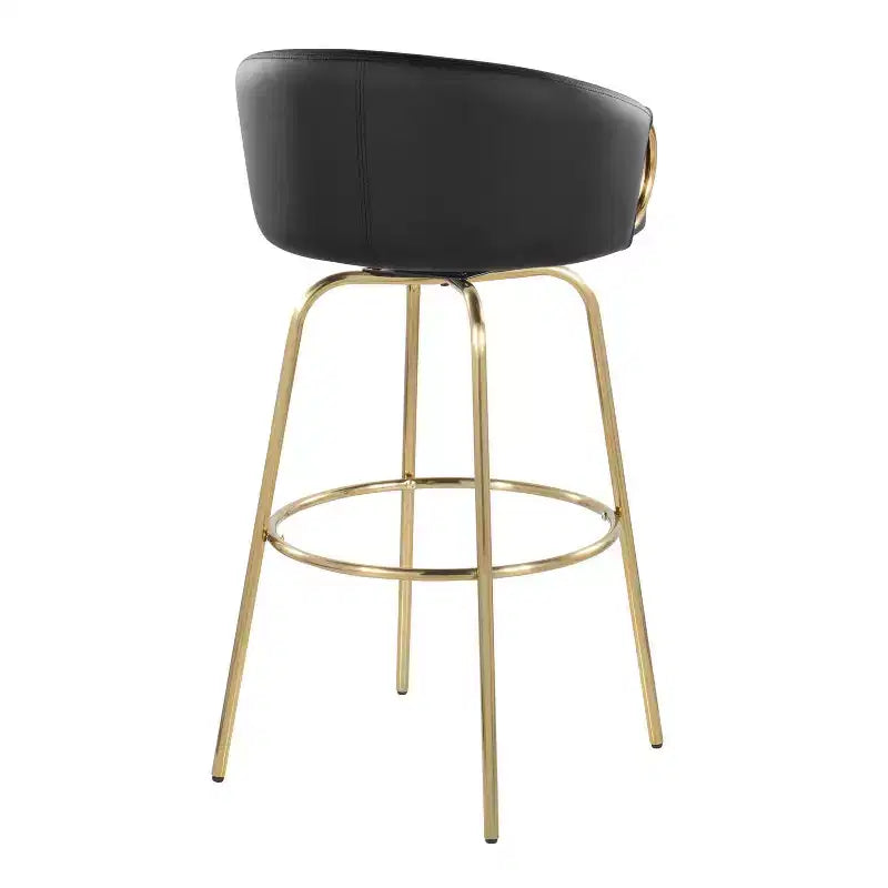Tabourets de bar en PU or/noir