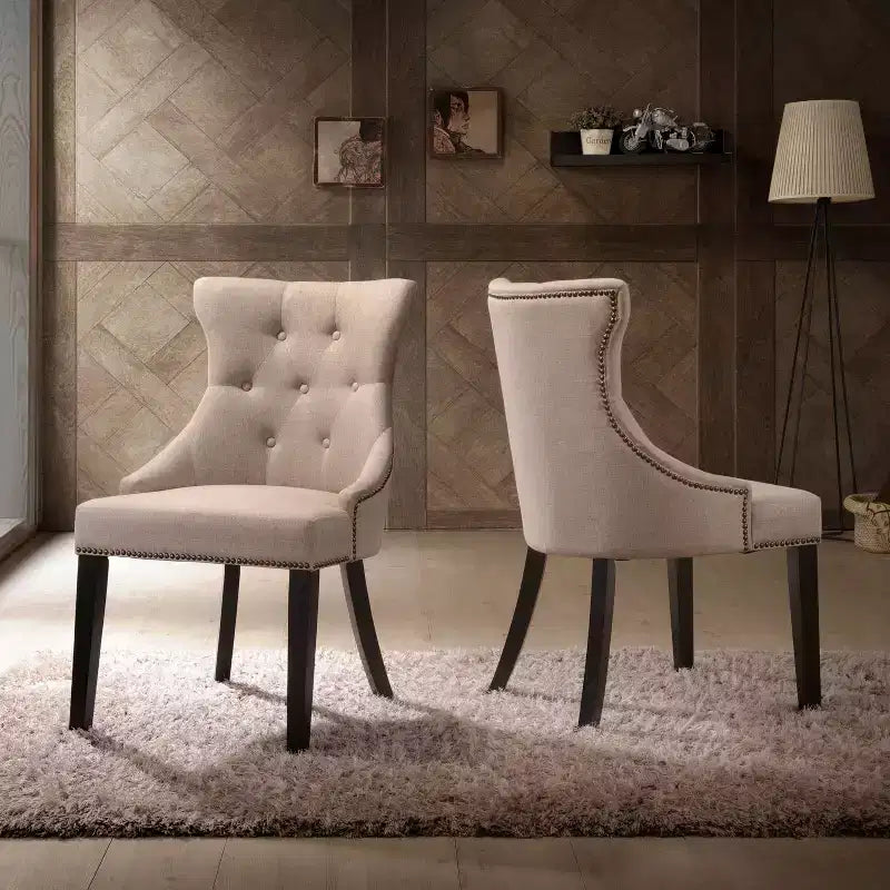 Chaise rivet avec dossier rembourré souple