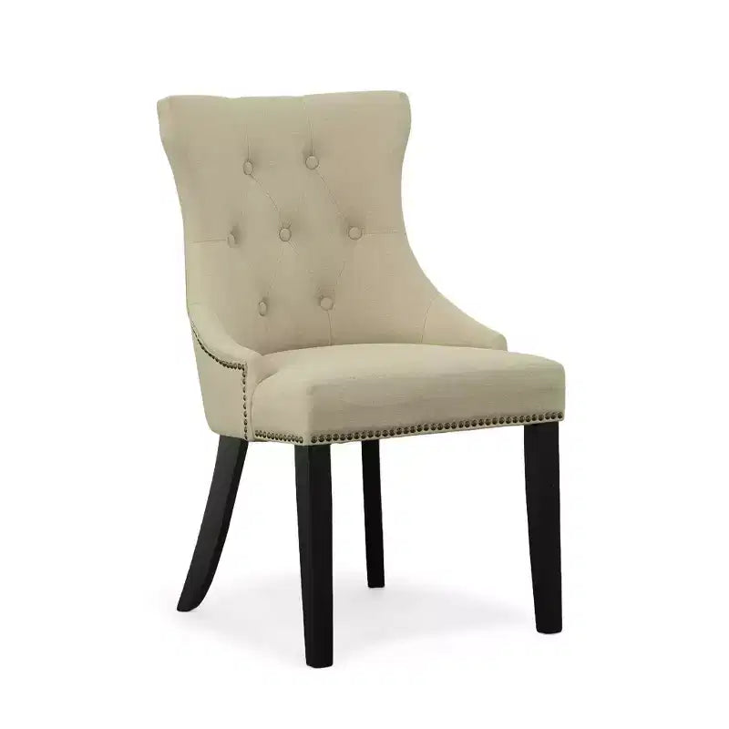 Chaise rivet avec dossier rembourré souple
