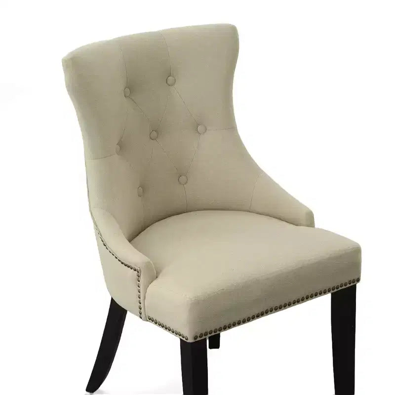 Chaise rivet avec dossier rembourré souple