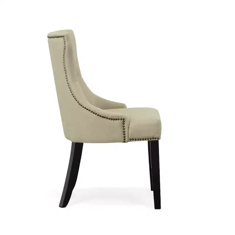 Chaise rivet avec dossier rembourré souple
