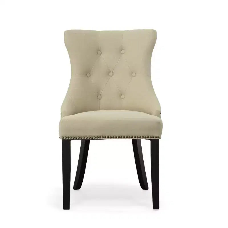 Chaise rivet avec dossier rembourré souple