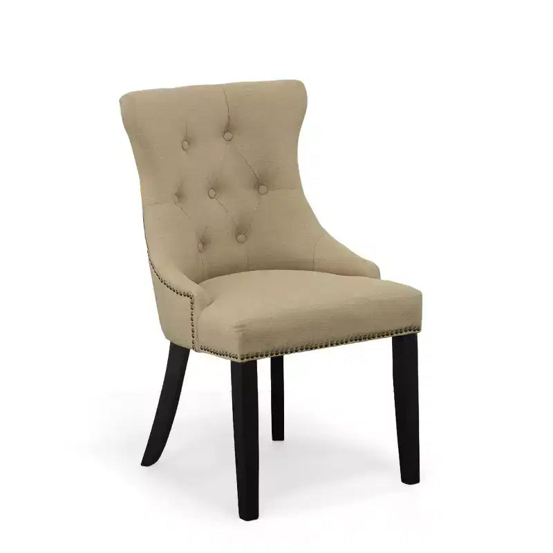 Chaise rivet avec dossier rembourré souple