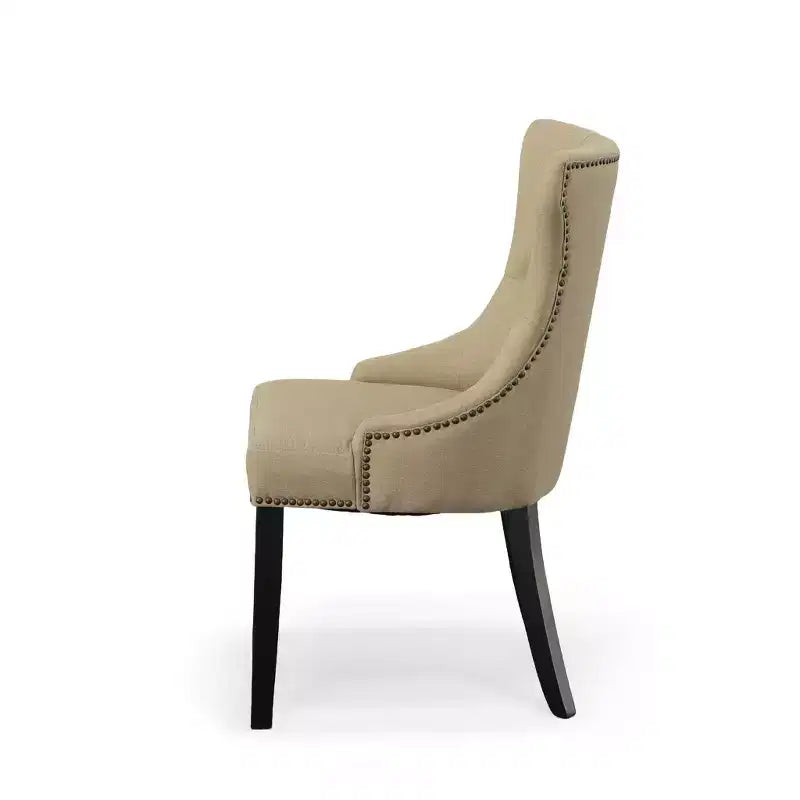 Chaise rivet avec dossier rembourré souple
