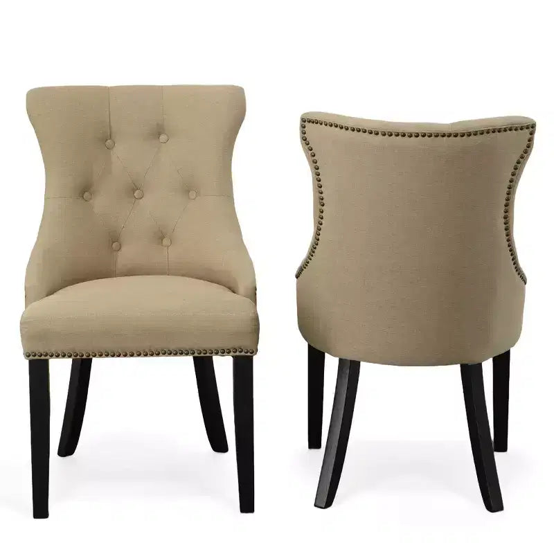 Chaise rivet avec dossier rembourré souple