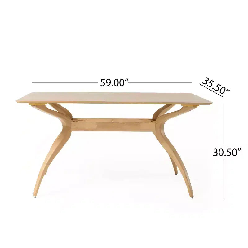 Table à manger rectangulaire - Chêne naturel