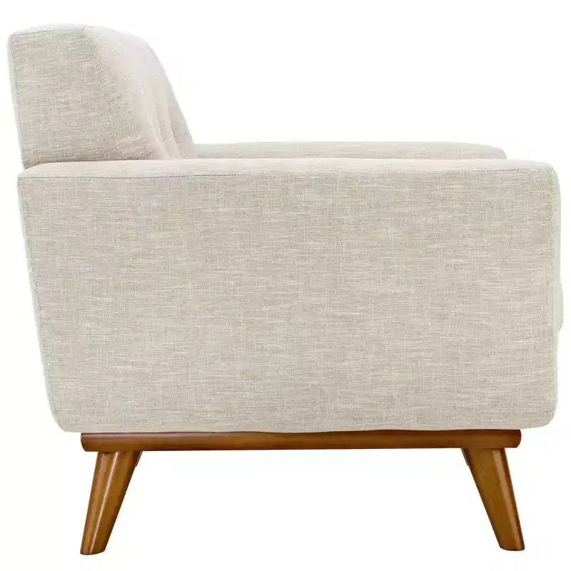 Fauteuil rembourré beige