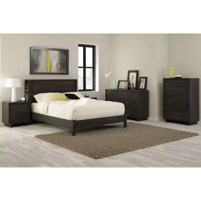 Table de chevet, chêne gris