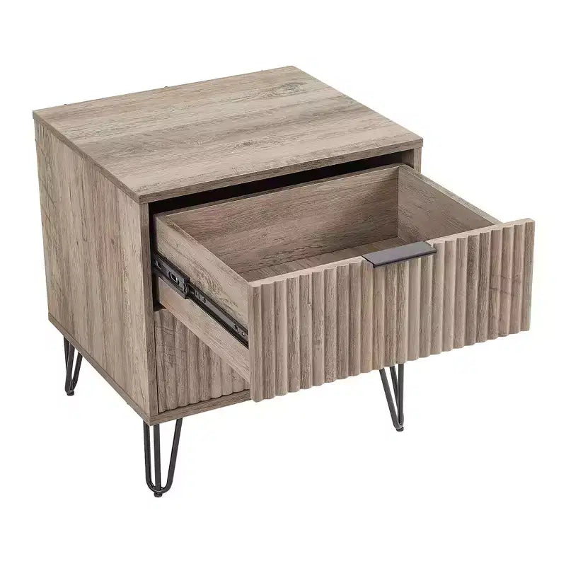 Table de chevet à deux tiroirs