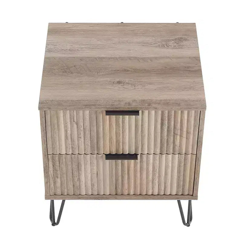 Table de chevet à deux tiroirs