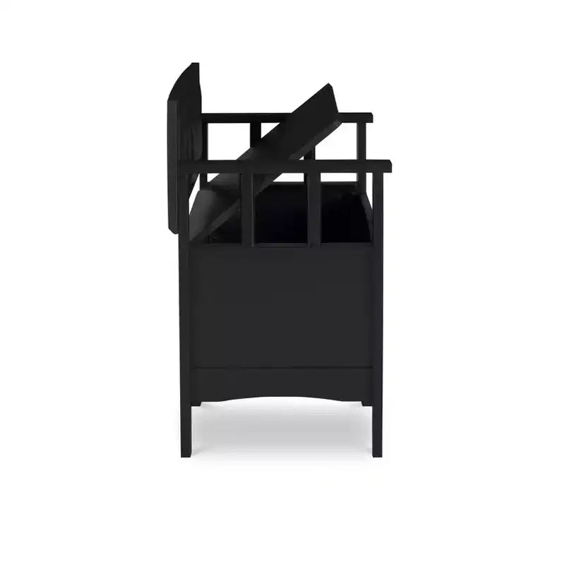 Banc de rangement en bois massif rembourré en similicuir