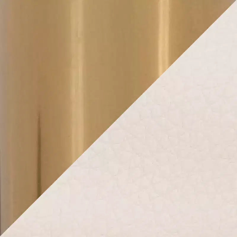 Chaise de bureau, PU doré/beige