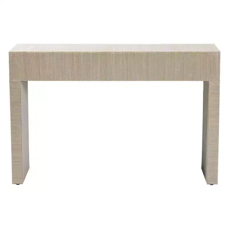 Table de commande à trois tiroirs en tissu de paille tissée
