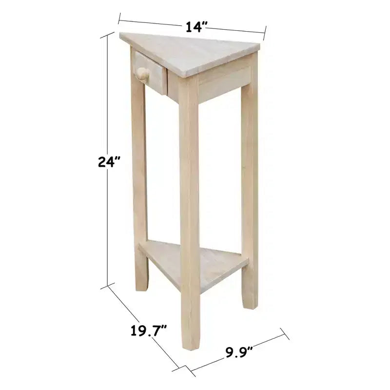 Étagère triangulaire en bois massif