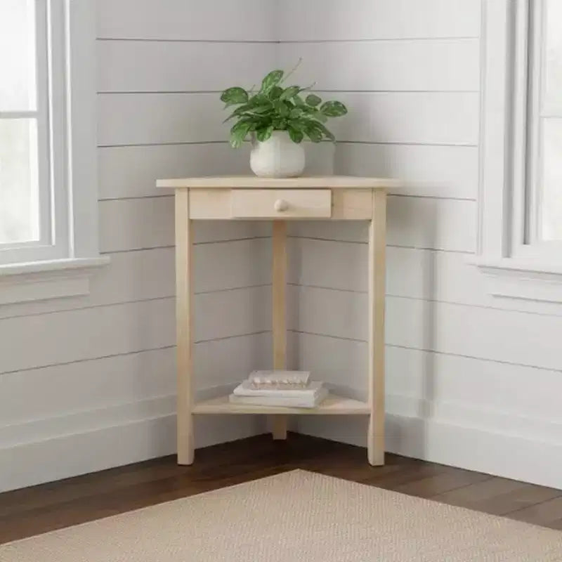 Étagère triangulaire en bois massif