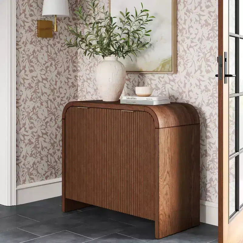 Armoire de rangement texturée à double porte