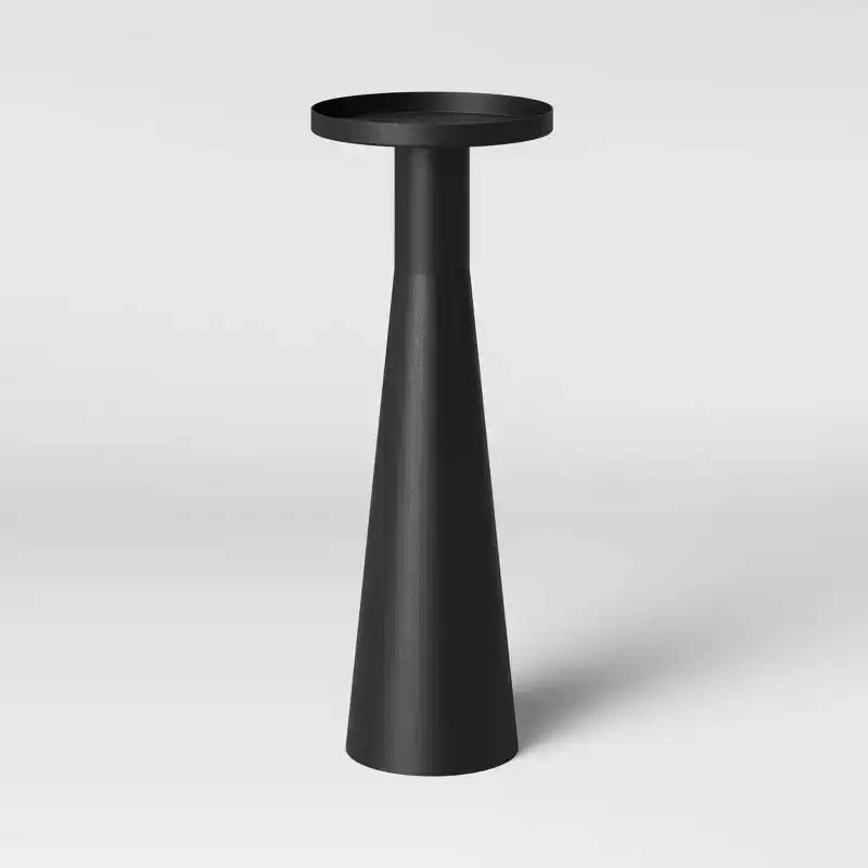 Alester Round Smooth Metal Drink Table Black - Threshold™