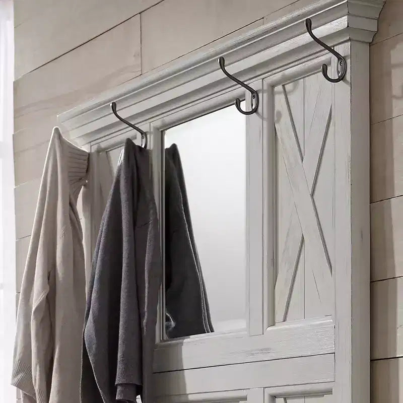 Porte-manteau de hall blanc