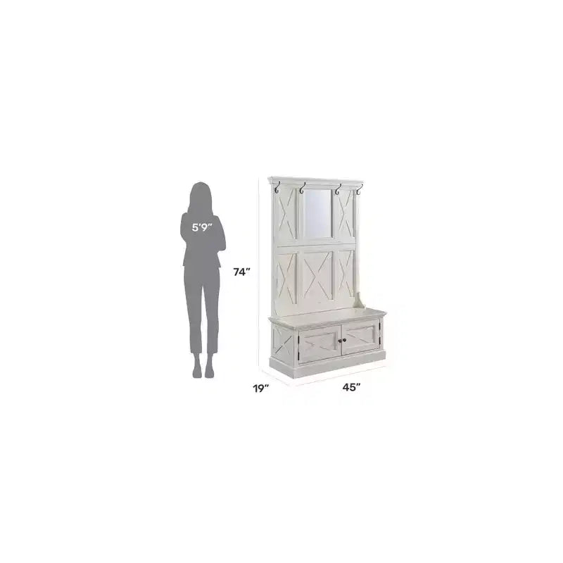 Porte-manteau de hall blanc