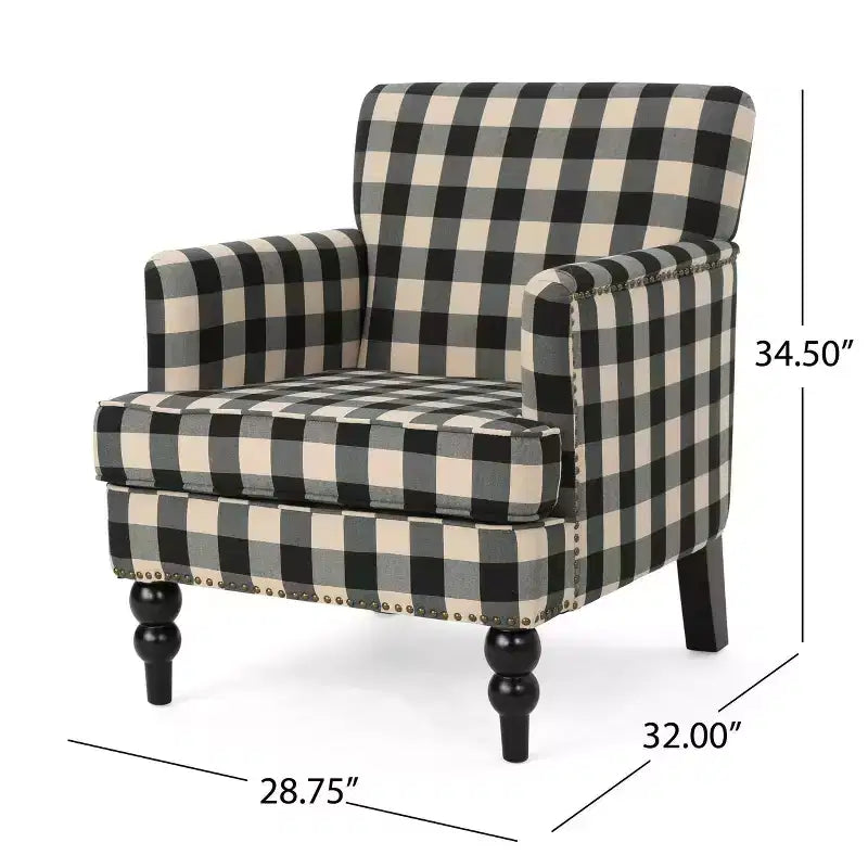 Fauteuil club capitonné