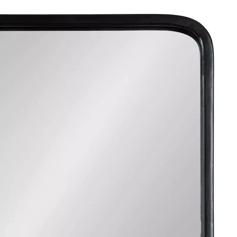 Miroir rectangulaire mural avec étagères