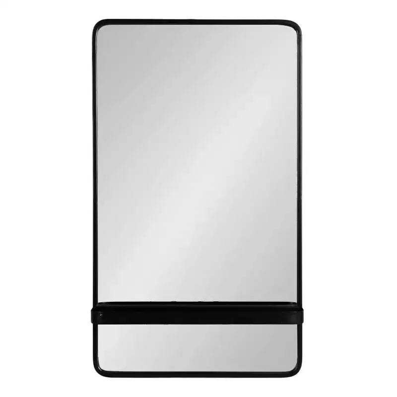 Miroir rectangulaire mural avec étagères
