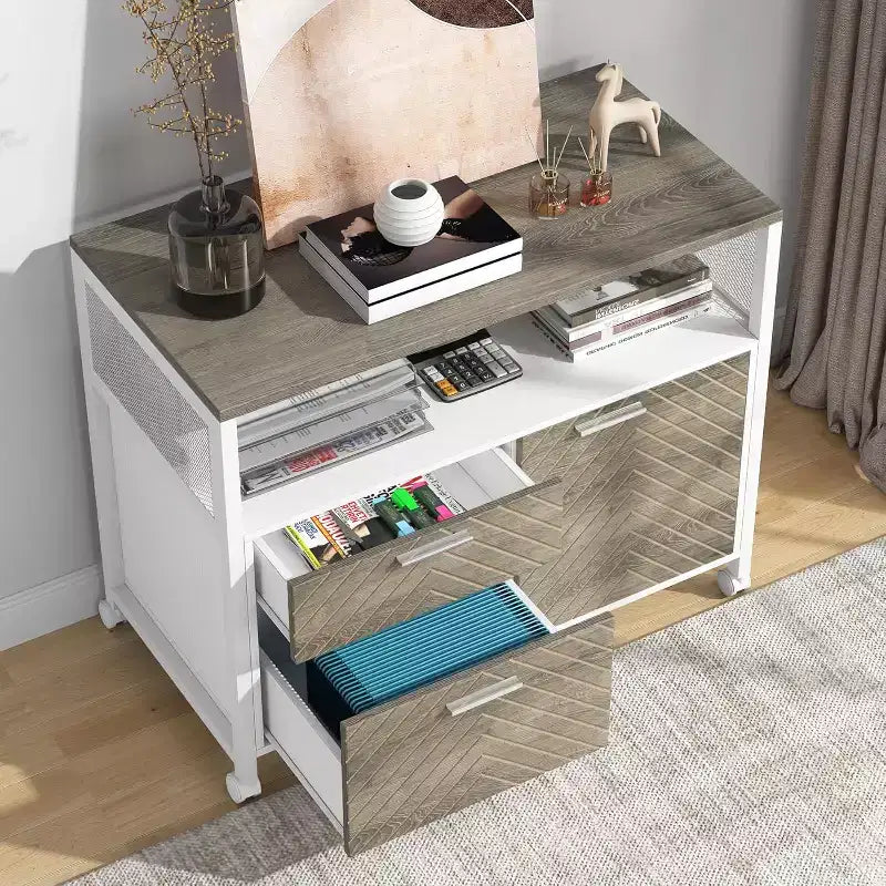 Bureau d'angle avec tiroirs