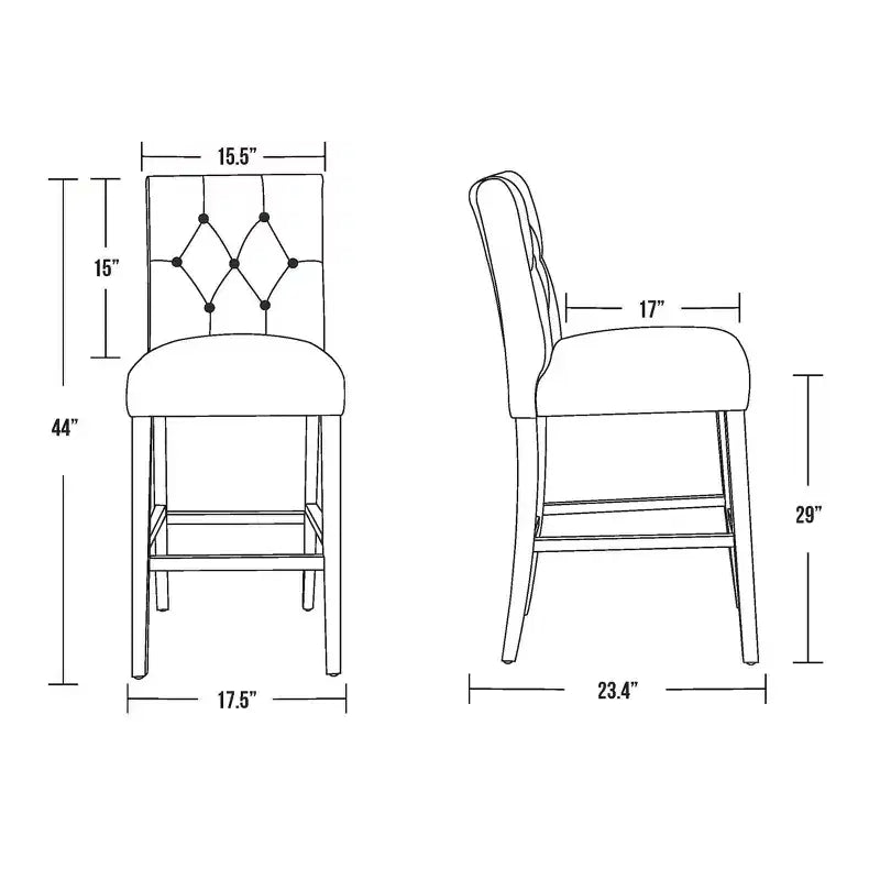 Tabourets de bar capitonnés en lin