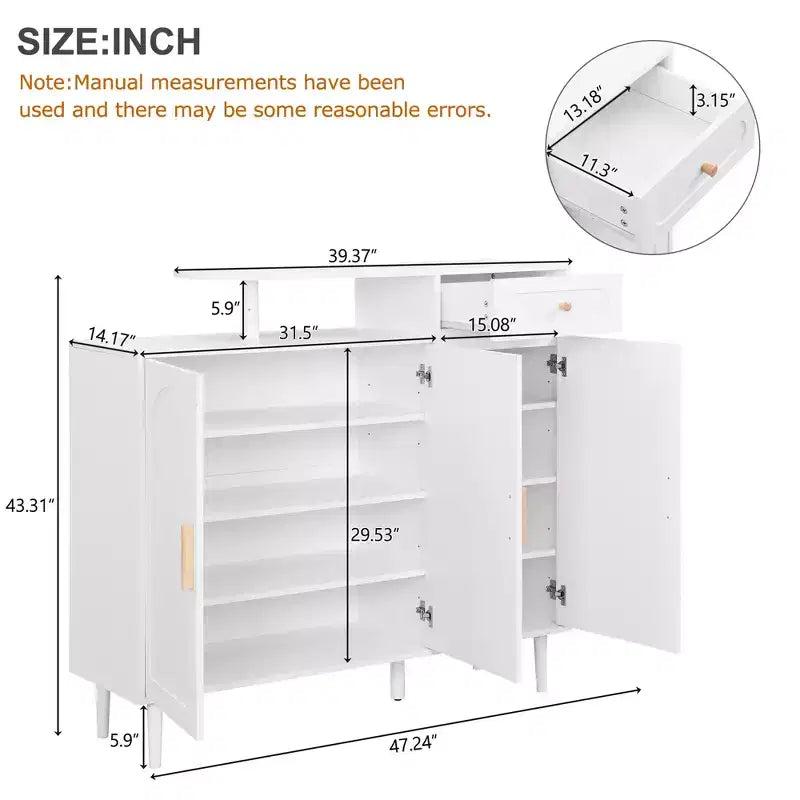 Meuble de rangement élégant pour chaussures, meuble d'appoint