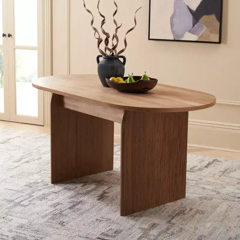 Table de salle à manger cannelée