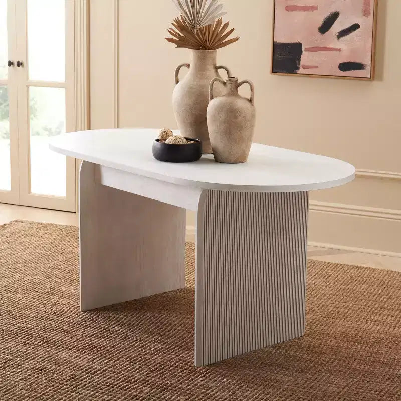 Table de salle à manger cannelée