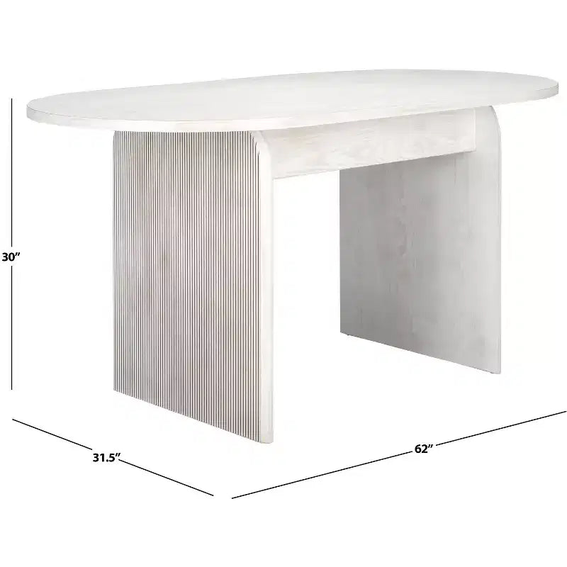 Table de salle à manger cannelée