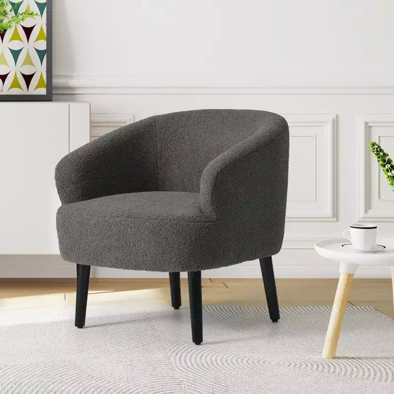 Fauteuil baquet moderne en laine de style médiéval