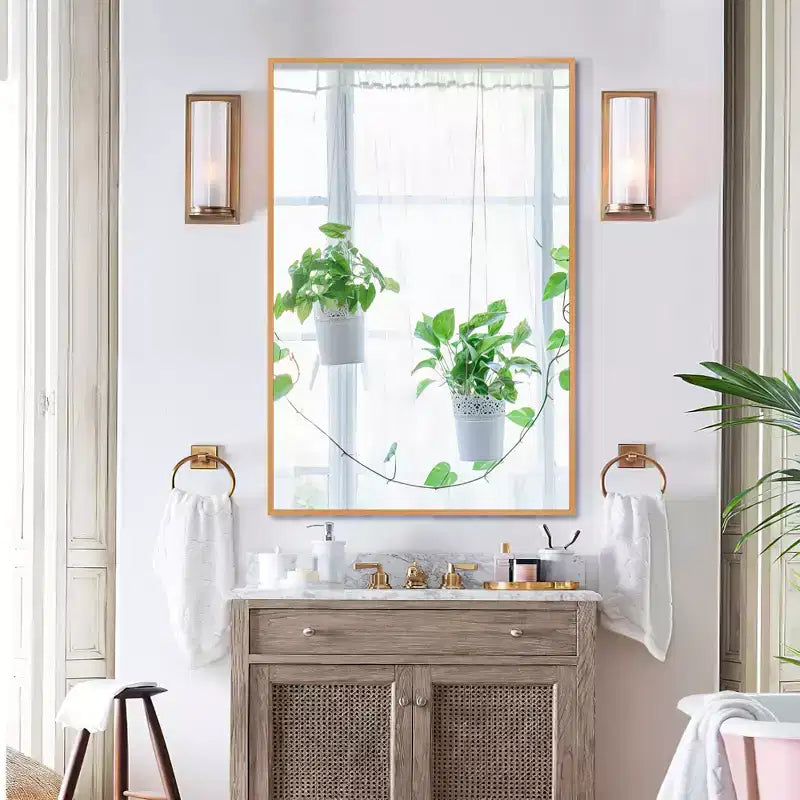 Miroir de courtoisie de salle de bain moderne, miroir mural décoratif