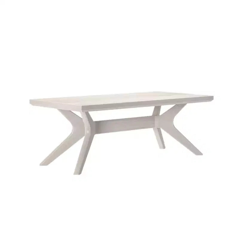 Table basse rectangulaire en bois massif avec pieds en croix