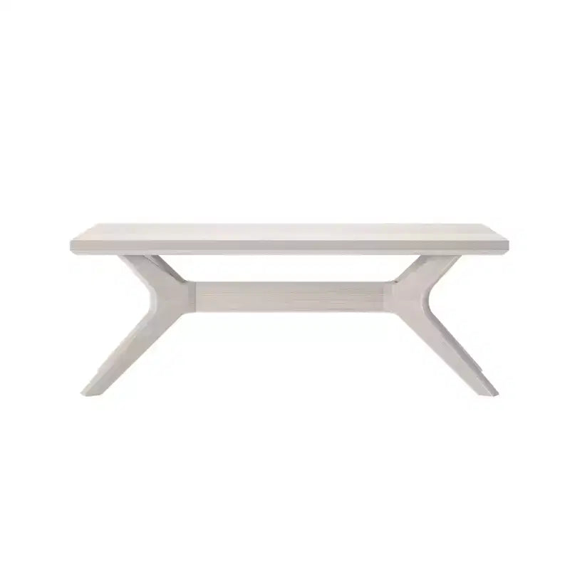 Table basse rectangulaire en bois massif avec pieds en croix