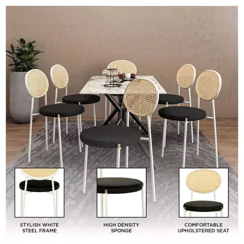 Chaise de salle à manger en velours