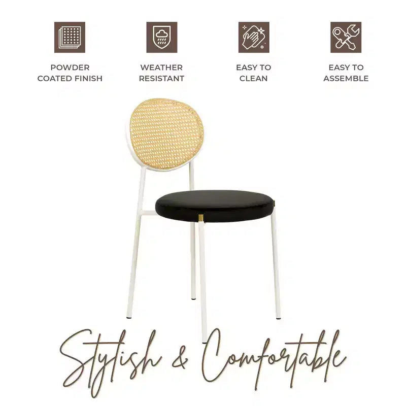 Chaise de salle à manger en velours