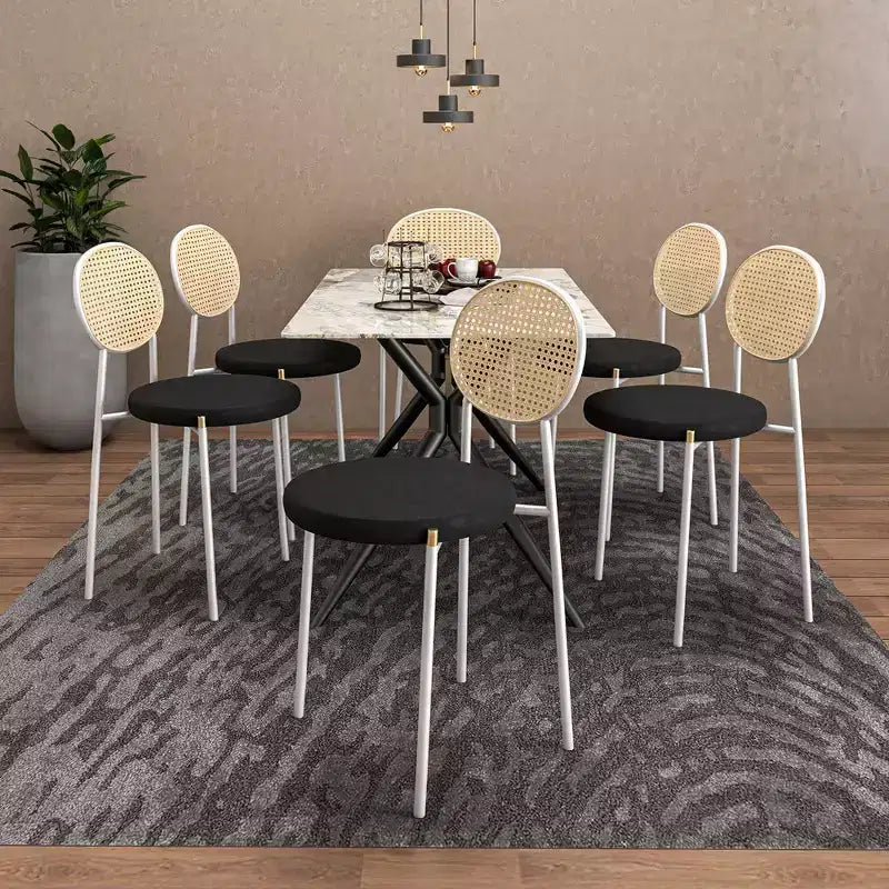 Chaise de salle à manger en velours