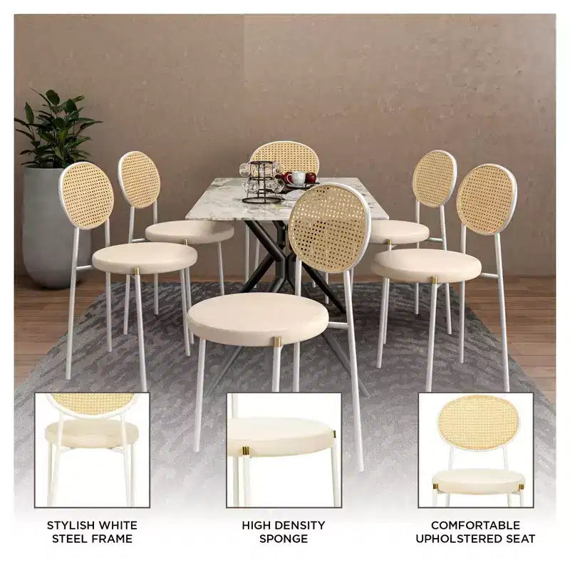 Chaise de salle à manger en velours