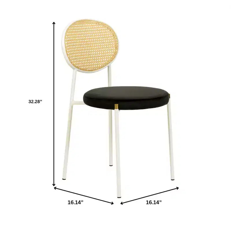 Chaise de salle à manger en velours