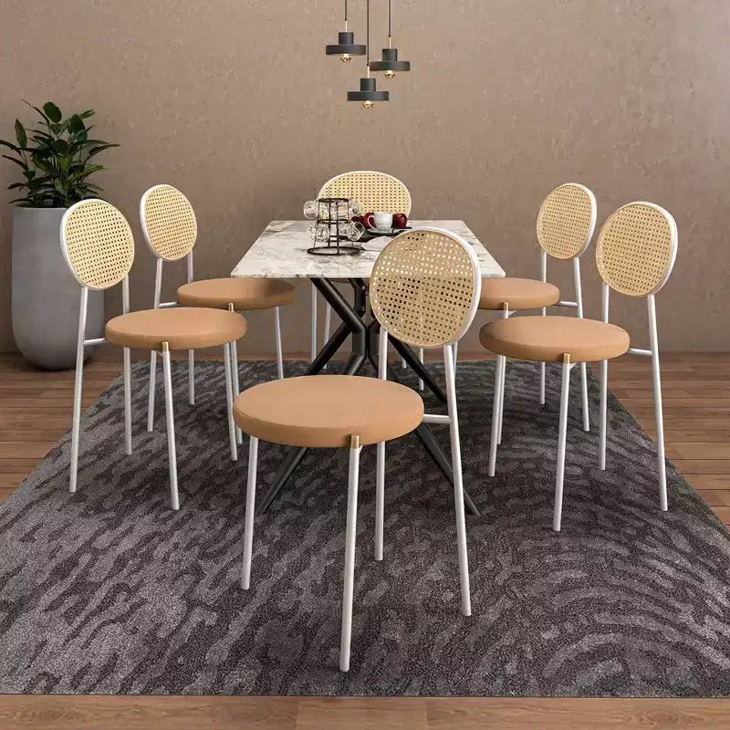 Chaise de salle à manger en velours