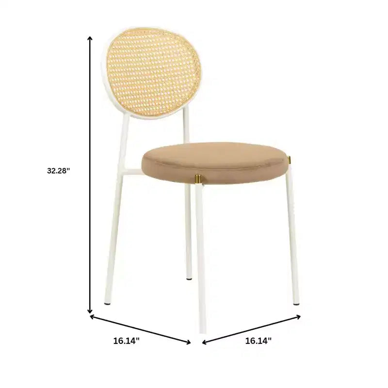 Chaise de salle à manger en velours