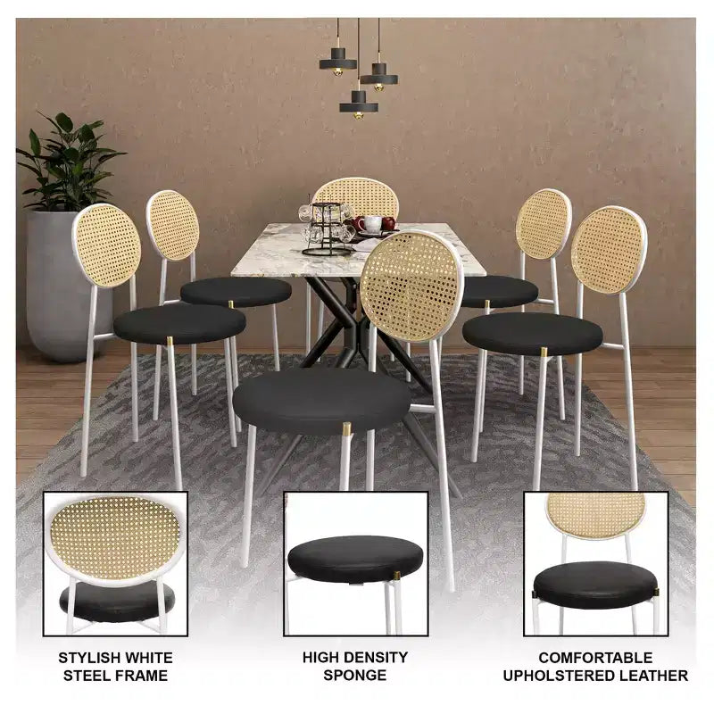 Chaise de salle à manger en velours