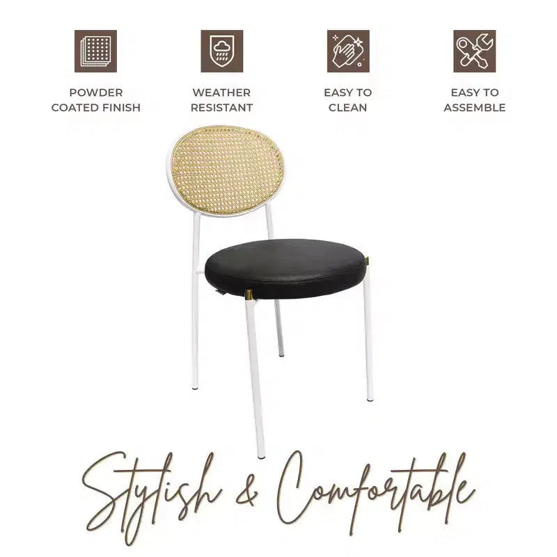 Chaise de salle à manger en velours