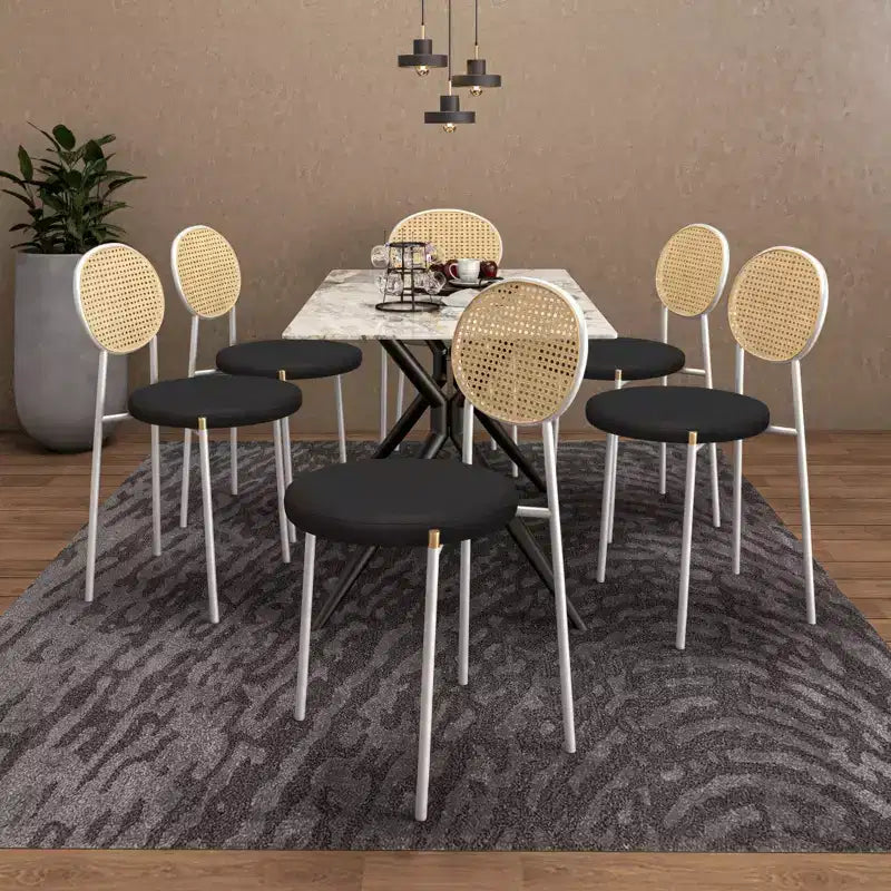 Chaise de salle à manger en velours