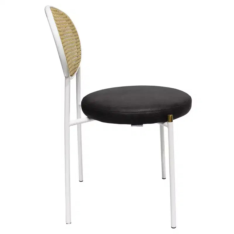Chaise de salle à manger en velours
